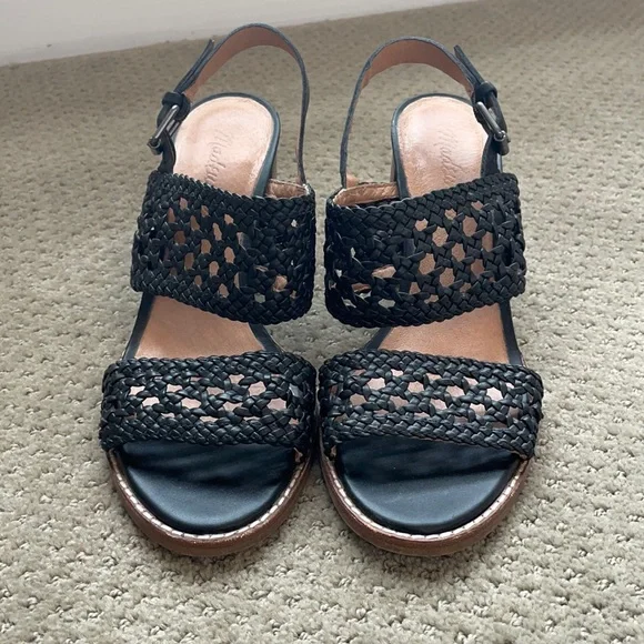 Madewell black heeled sandals